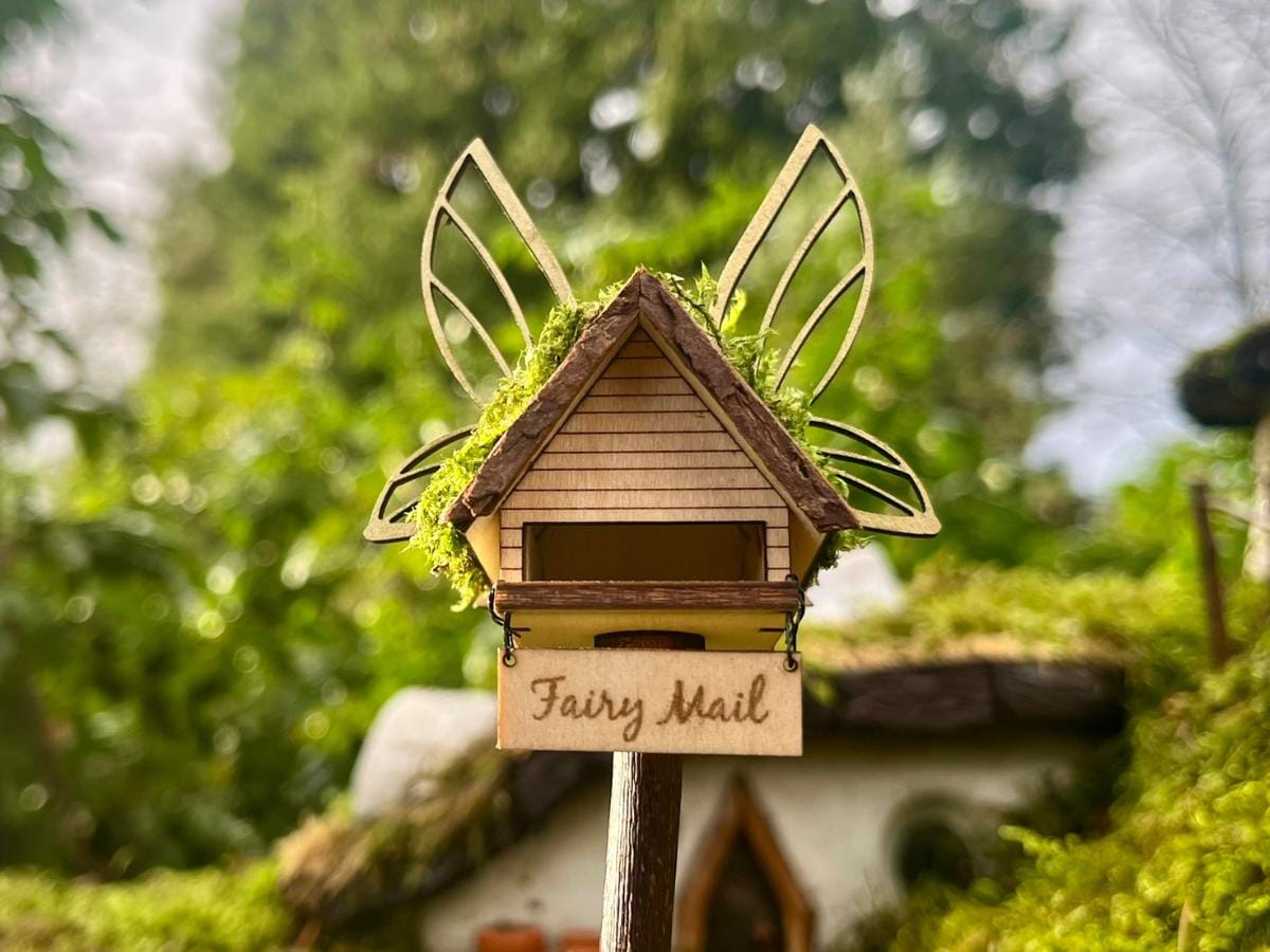 DIY Fairy Letterbox Kit - Mini Fairy Mailbox for Fairy Garden, Includes Printable Fairy Letter Templates