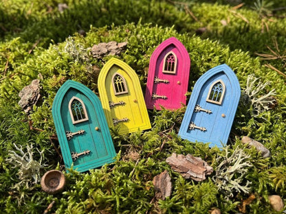 Easter Fairy Basket Gift Set, Fairy Door Bundle, Easter Basket Filler, Mini Fairy Garden Gift, Fairy Bench Broom Watering Can