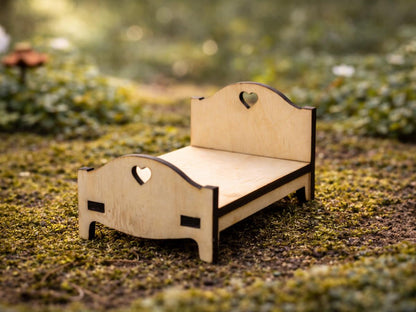 DIY Fairy Furniture Collection Kit - Laser Cut Plywood Mini Furniture - 9 Piece Set