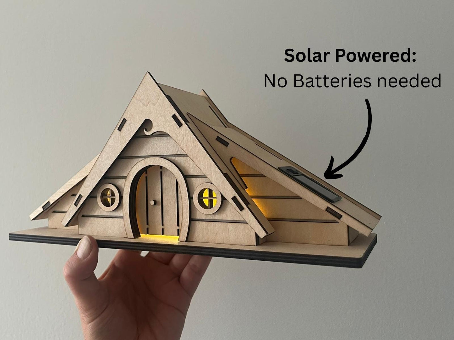 DIY Wooden Fairy House Kit with Solar Light (Hanna)