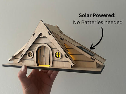 DIY Wooden Fairy House Kit with Solar Light (Hanna)