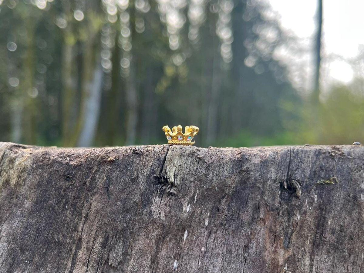 Adorable Golden Fairy Crown with Diamonds