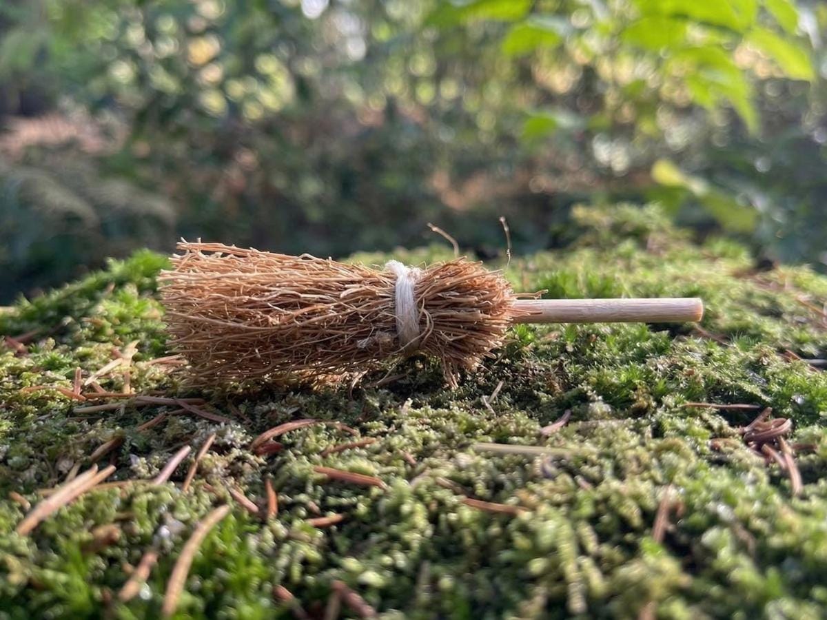 Enchanting Miniature Straw Brooms for Your Fairy Wonderland
