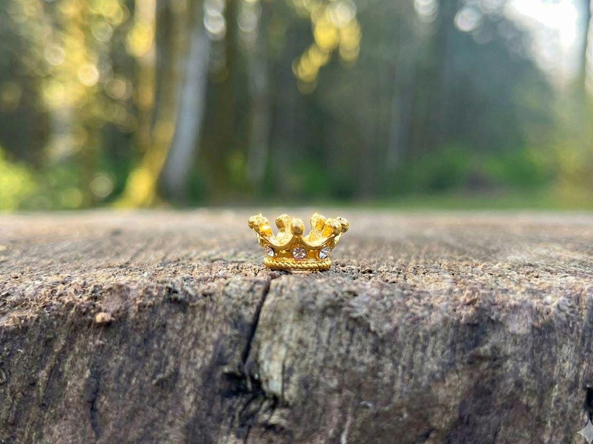 Adorable Golden Fairy Crown with Diamonds