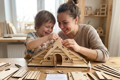 DIY Wooden Fairy House Kit with Solar Light (Hanna)