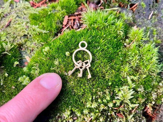 Bronze Keychain with 3 Keys – Vintage Keychain for Fairy Gardens & Magical Creations