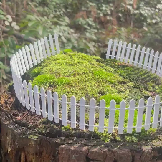 Charming Miniature Wooden Fairy Garden Fence - Enchanting Fairy Garden Decor