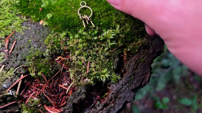 Bronze Keychain with 3 Keys – Vintage Keychain for Fairy Gardens & Magical Creations