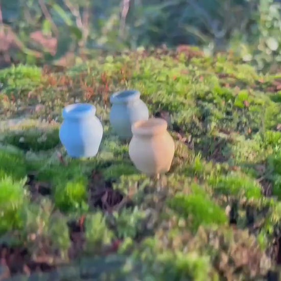 Set of 3 Enchanted Miniature Ceramic Vases