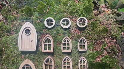 DIY Small Fairy Doors and Windows Set – Build a Magical Fairy House