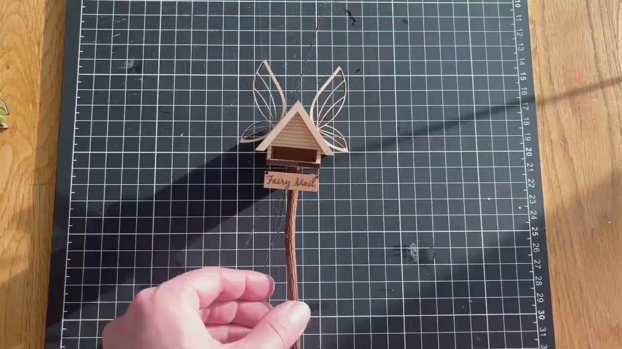 DIY Fairy Letterbox Kit - Mini Fairy Mailbox for Fairy Garden, Includes Printable Fairy Letter Templates