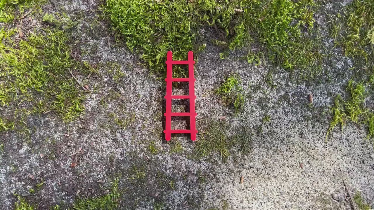 Miniature Fairy Garden Ladder – Red