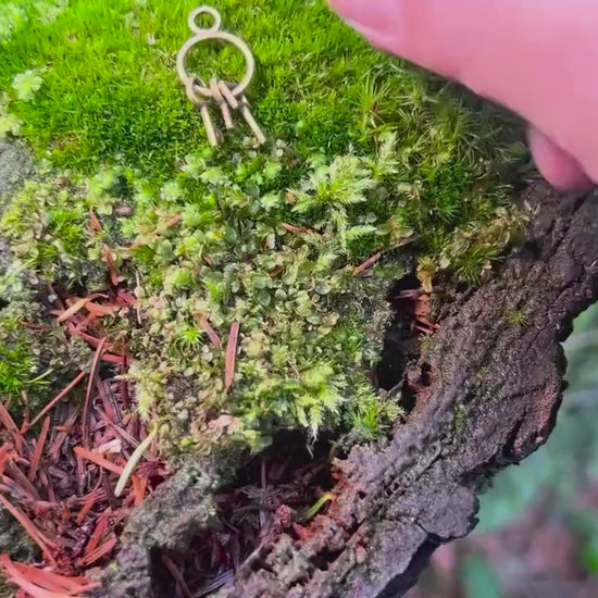 Bronze Keychain with 3 Keys - Vintage Keychain for Fairy Gardens & Magical Creations