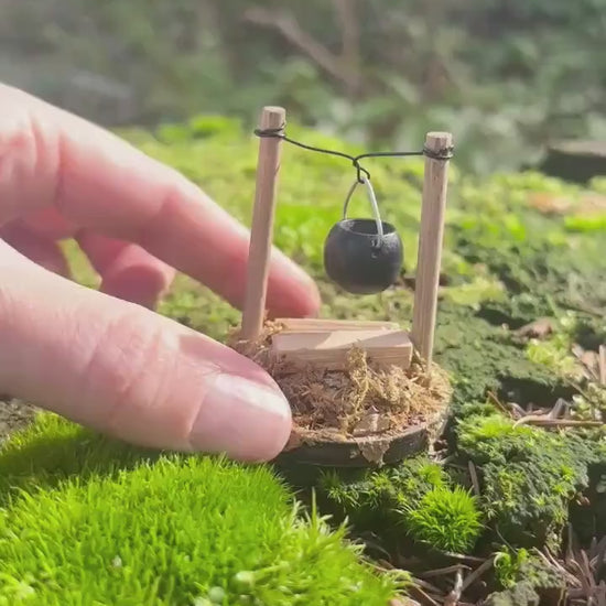 Enchanting Fairy Fireplace - Miniature Campfire Accessories for Magical Gardens