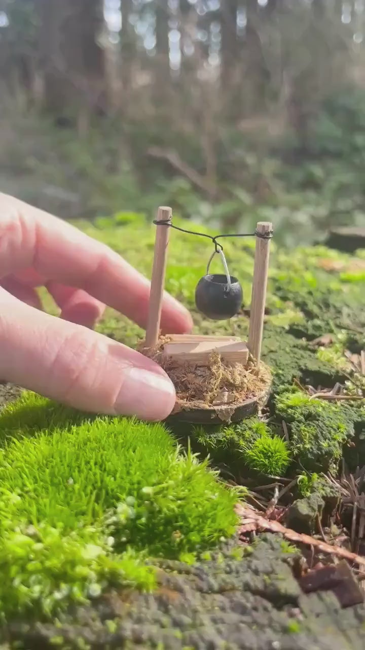 Enchanting Fairy Fireplace - Miniature Campfire Accessories for Magical Gardens