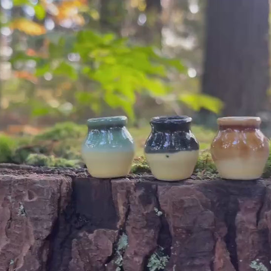 Set of 6 Enchanted Miniature Ceramic Vases