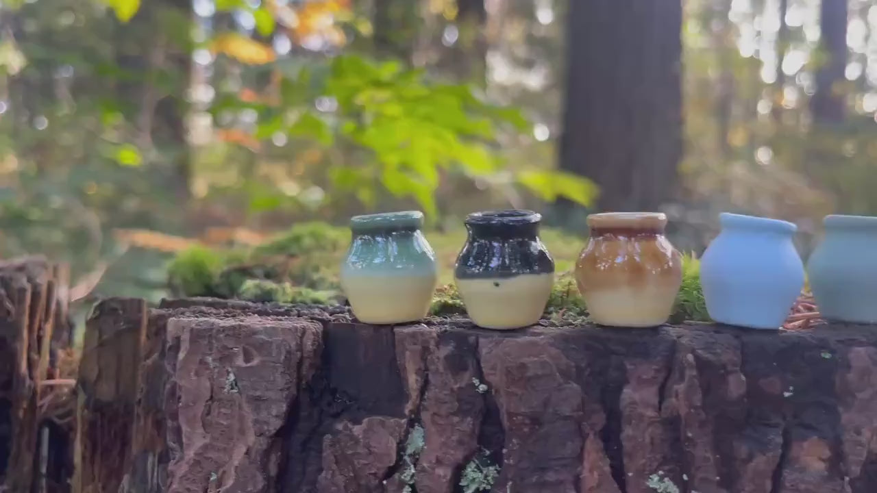 Set of 6 Enchanted Miniature Ceramic Vases