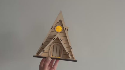 DIY Fairy House Kit with Solar Light - Ava's Wooden Garden Cottage - Build & Paint Craft