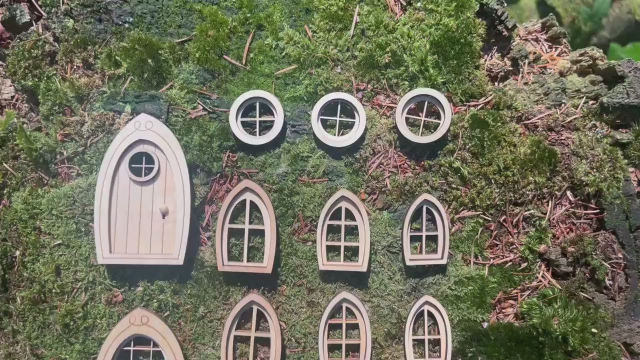 DIY Fairy Door and Windows Kit for Fairy Garden or Fairy House