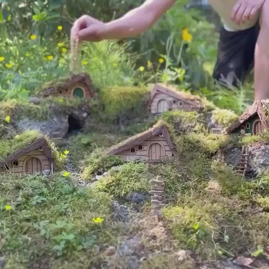 DIY Fairy House Kit with Solar Light – Easy Wooden Craft for All Ages – Garden Decoration – Build & Paint Fairy Cottage