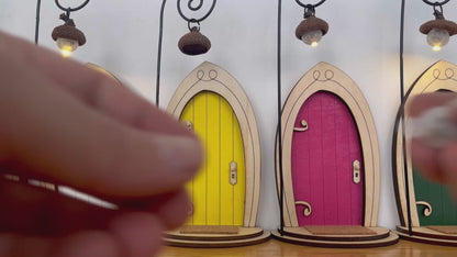 Enchanting Fairy Door with Lantern