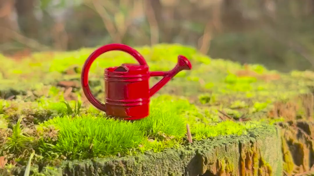 Miniature Fairy Garden Watering Can - Tiny Metal Decor - 1/24 Scale Mini Accessory